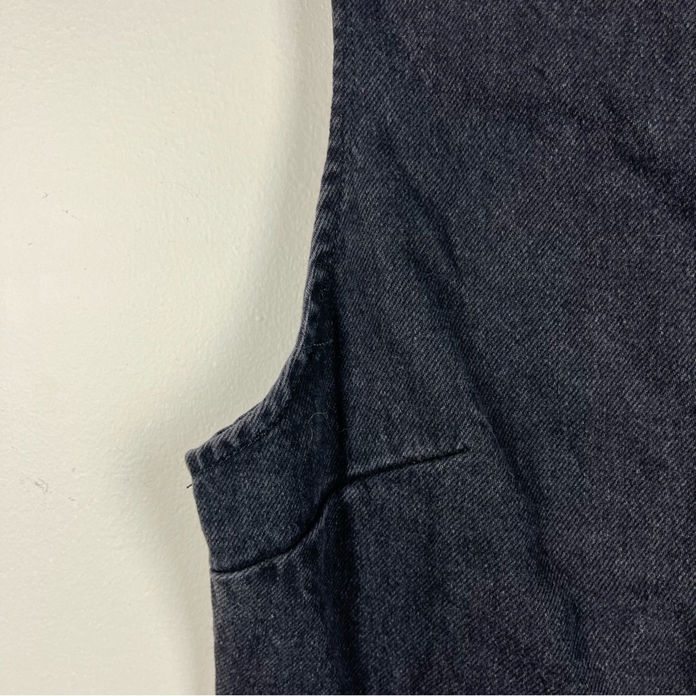 Sleeveless Black Denim Jacket - Picture 5 of 11
